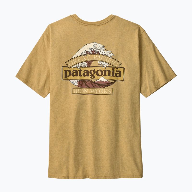 Pánské tričko na lezení Patagonia Great Waves Responsibili-Tee lynx tan 2