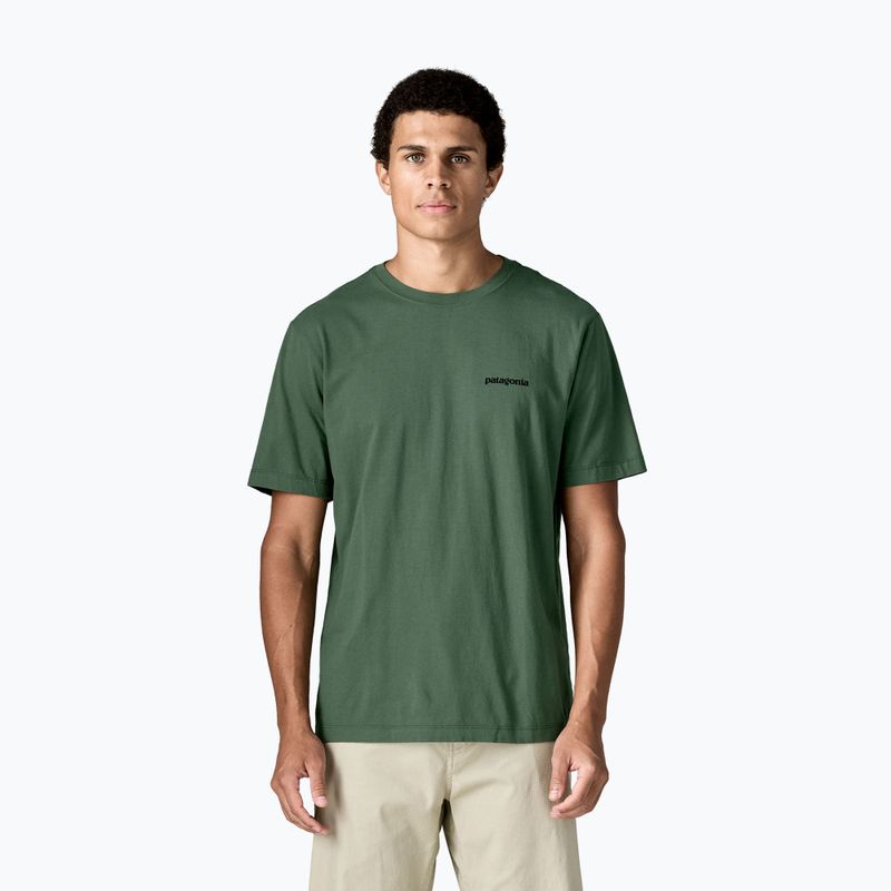 Pánské tričko na lezení Patagonia P-6 Logo canopy green
