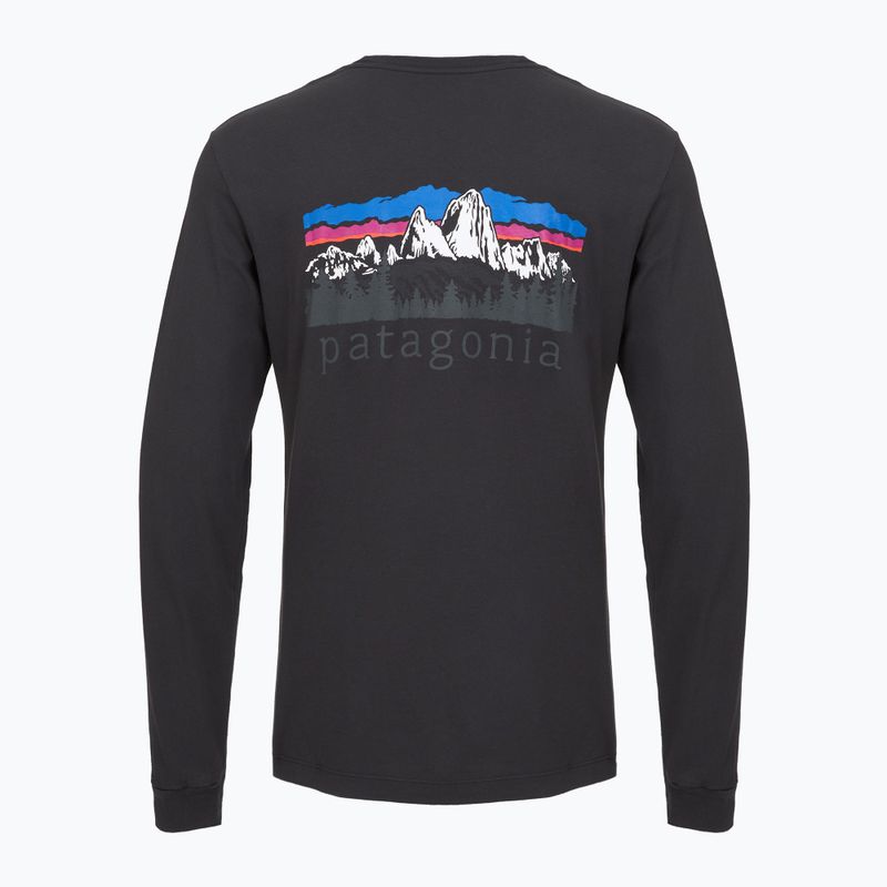 Pánské tričko Longsleeve Patagonia Fitz Roy Foothills LS ink black 2