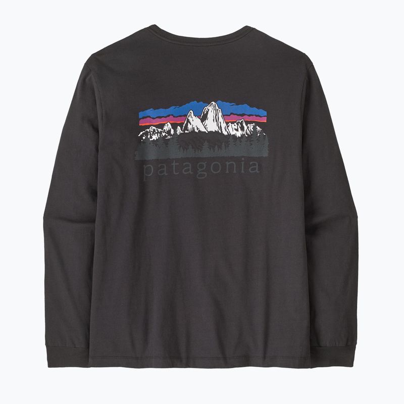 Pánské tričko Longsleeve Patagonia Fitz Roy Foothills LS ink black 2