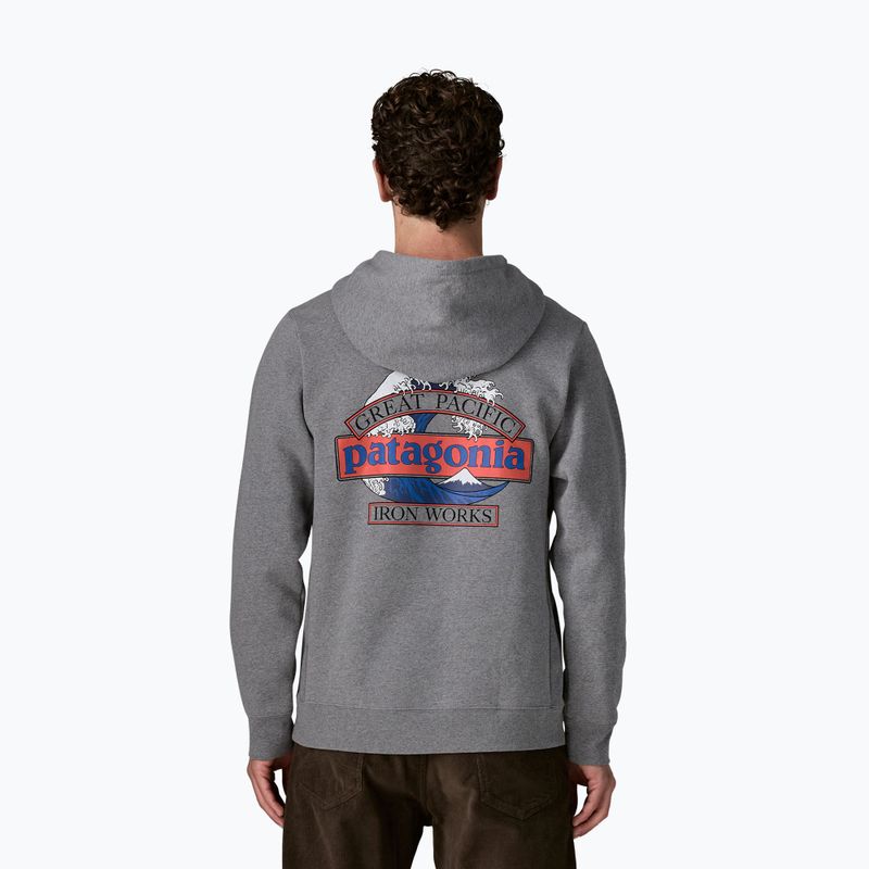 Pánská mikina Patagonia Great Waves Uprisal Hoody gravel heather 2
