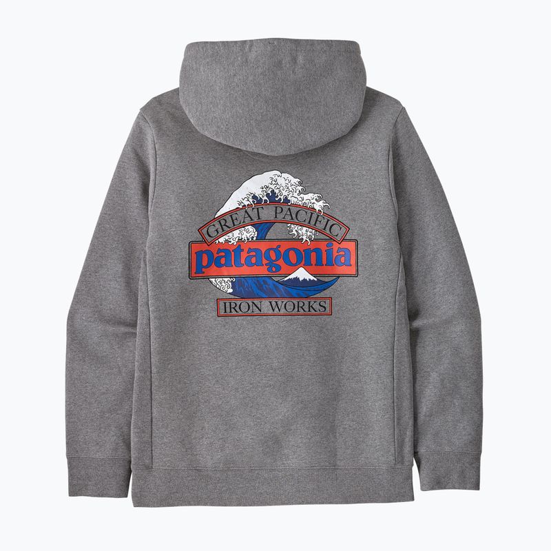 Pánská mikina Patagonia Great Waves Uprisal Hoody gravel heather 4