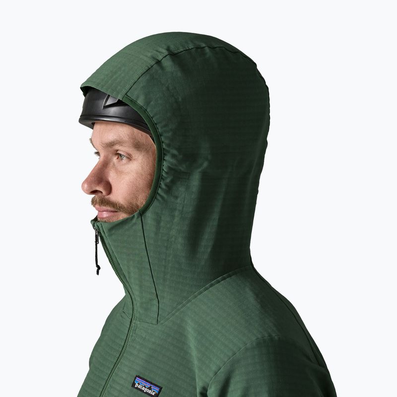 Pánská softshellová bunda Patagonia R1 TechFace Hoody canopy green 4