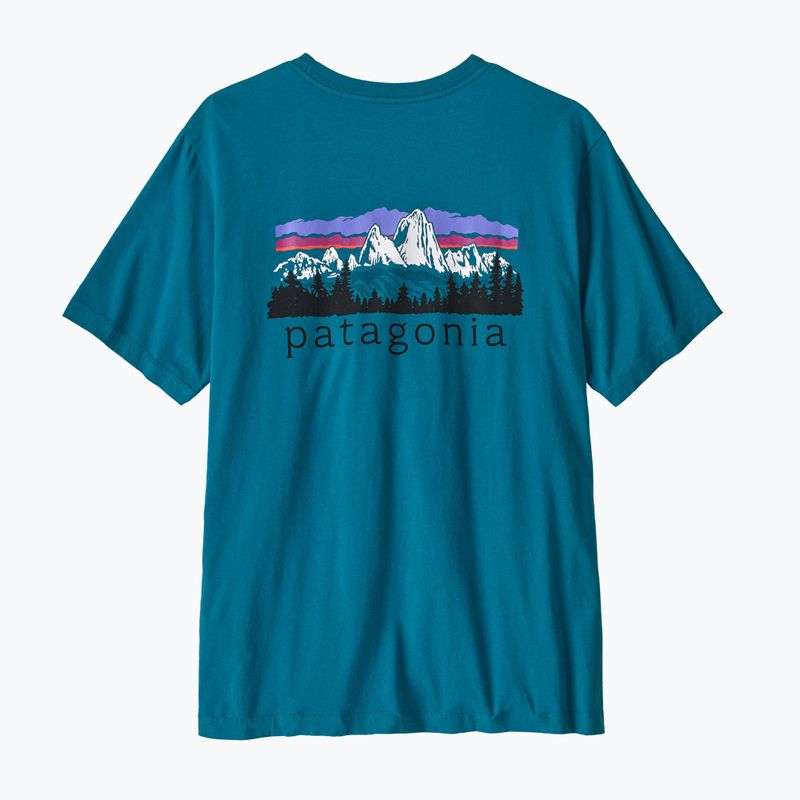 Pánské tričko na lezení Patagonia Fitz Roy Foothills glacial blue 2