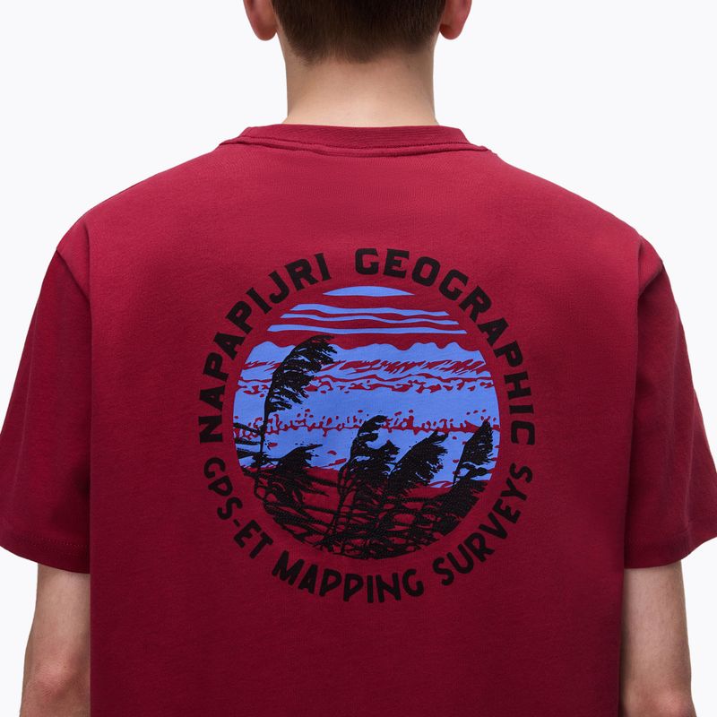 Pánské tričko Napapijri S-Vignonil Back tibetan red R1E 4