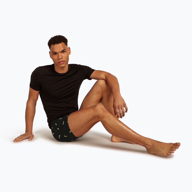 Pánské termo boxerky Icebreaker Anatomica Snow Day black/peridot/aop 8