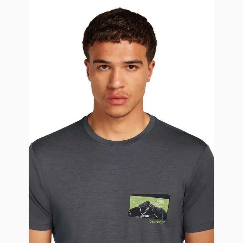 Pánské tričko Icebreaker Merino 150 Tech Lite Infographic obsidian 4