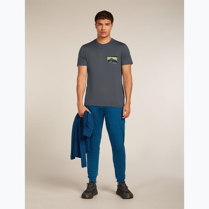 Pánské tričko Icebreaker Merino 150 Tech Lite Infographic obsidian 7