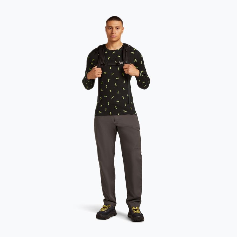 Pánská termoakční mikina icebreaker Merino 200 Oasis Crewe Snow Day black/peridot/aop 4
