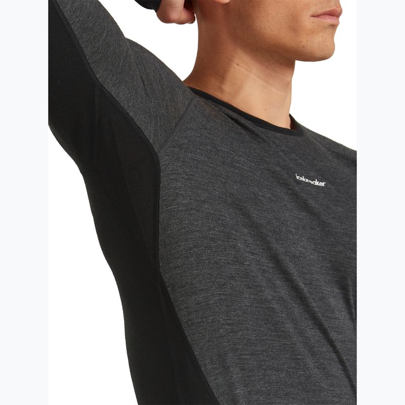Pánské termo tričko Longsleeve Icebreaker Merino 200 Oasis+ LS Crewe 0JI black/jet heather/undyed/cb 4