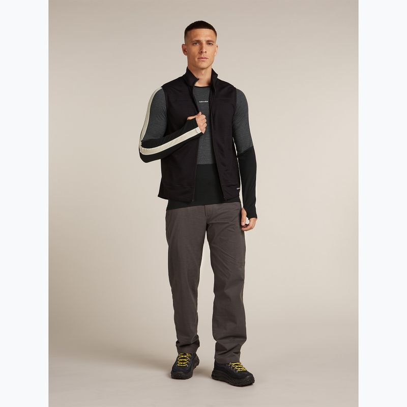 Pánské termo tričko Longsleeve Icebreaker Merino 200 Oasis+ LS Crewe 0JI black/jet heather/undyed/cb 8