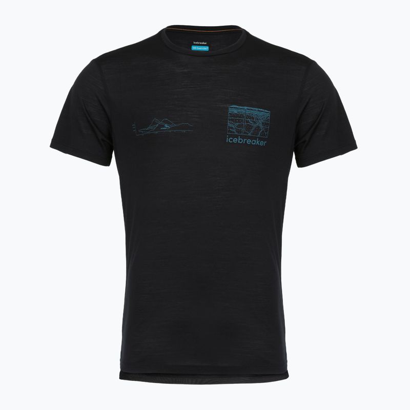 Pánská tričko Icebreaker Merino Blend 125 Cool-Lite Sphere Trail black
