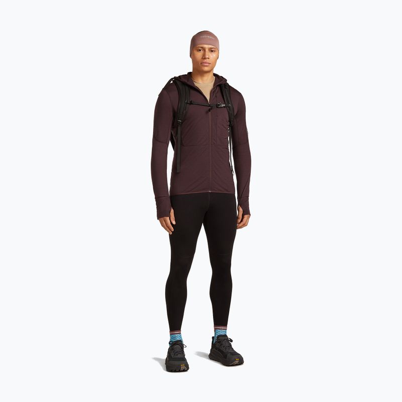 Pánská trekingová mikina Icebreaker Merino 200 RealFleece Descender Zip Hoodie java 4