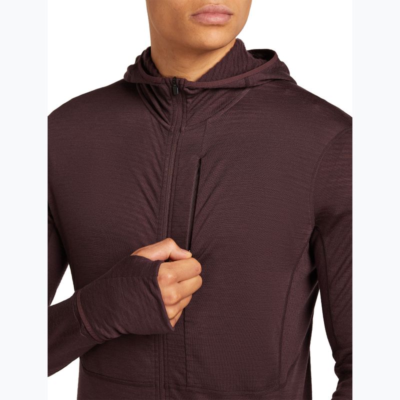 Pánská trekingová mikina Icebreaker Merino 200 RealFleece Descender Zip Hoodie java 7