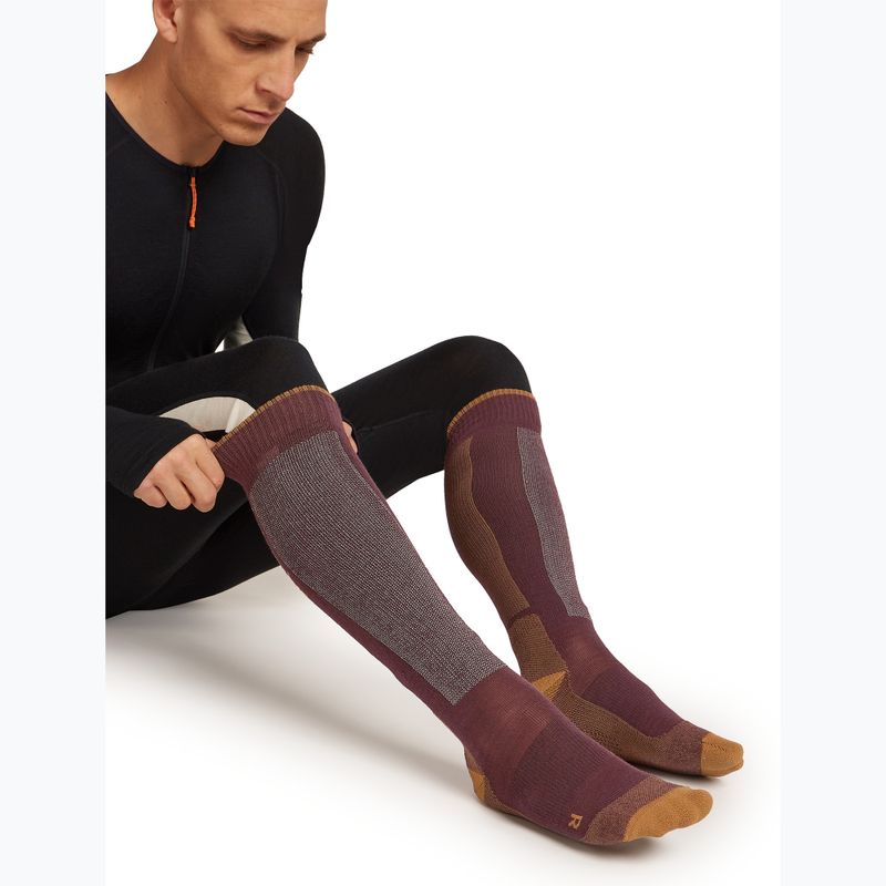 Pánské lyžařské ponožky Icebreaker Merino Ski+ Java/Trail/Sea Glass 4