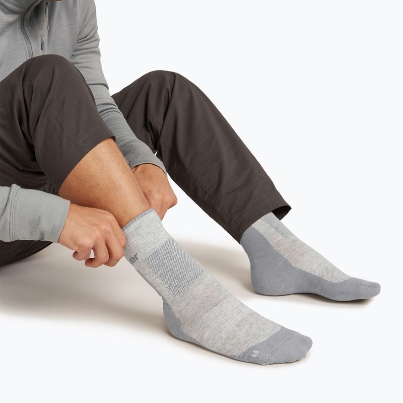 Pánské ponožky Icebreaker Merino Hike+ Medium Crew blizzard heather/alloy 3