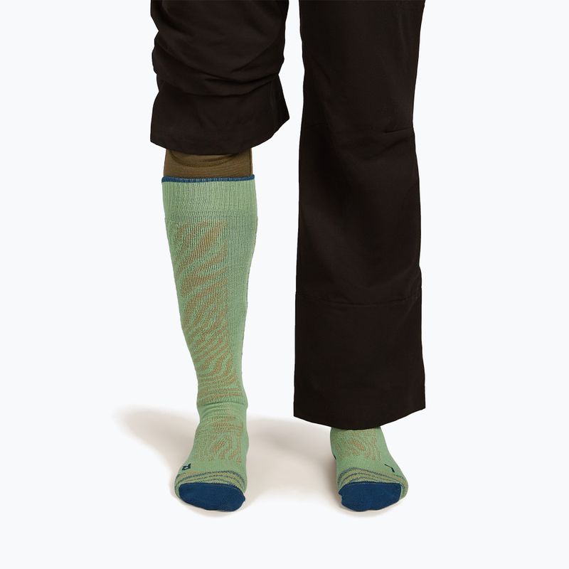 Pánské lyžařské ponožky Icebreaker Merino Ski+ Medium OTC Mountain Contour seaglass/atlantis/trail 3
