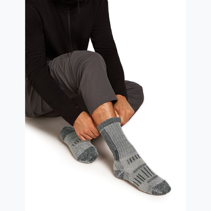 Pánské ponožky icebreaker Merino Hike+ Mountaineer Mid Calf jet heather/black 4