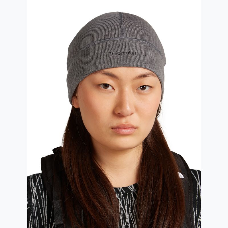 Zimní čepice icebreaker Merino 260 Waffle Reversible Beanie obsidian/černá 3