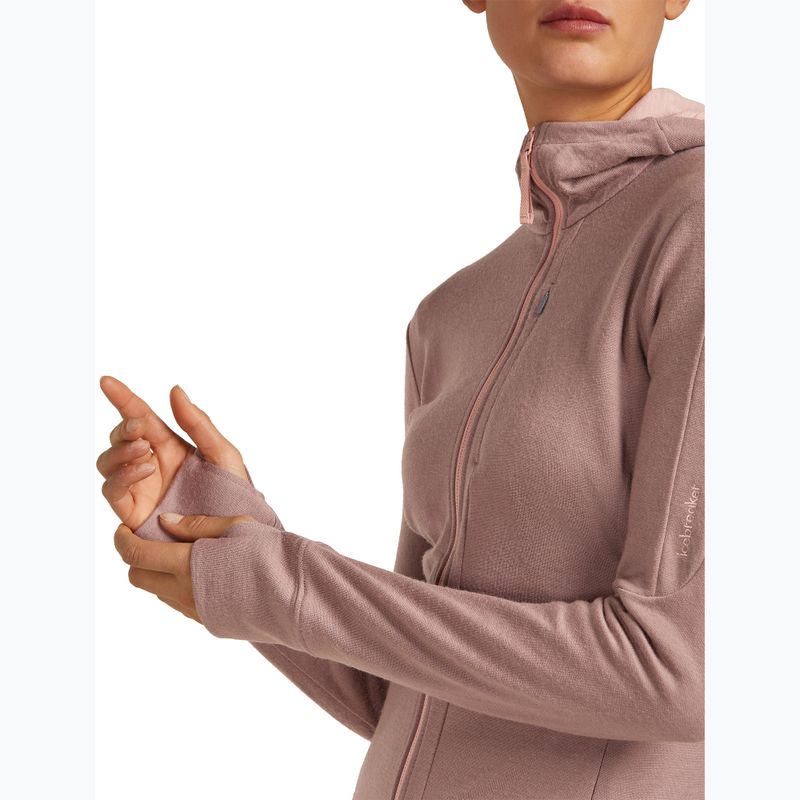 Icebreaker dámská mikina s kapucí Merino 260 Quantum IV Zip Summit/Blush 10