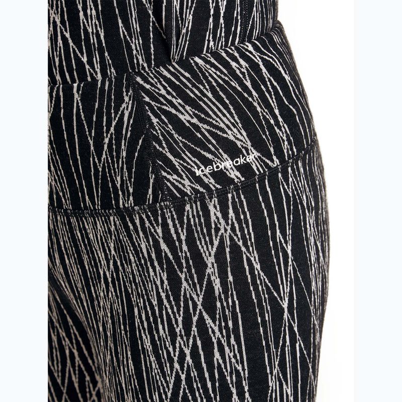 Dámské termo legíny Icebreaker Merino 260 Tech Vertex High Rise Delta Lines AOP black/snow/j 5