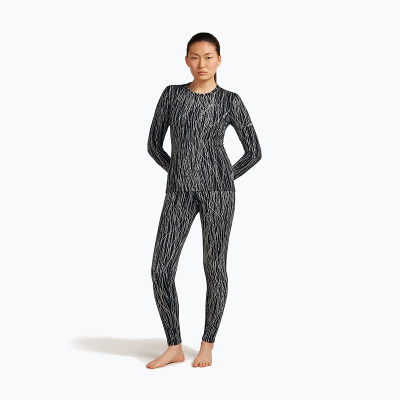 Dámské trekkingové triko Longsleeve Icebreaker Merino 260 Tech Vertex Crewe Delta Lines AOP black/snow/j 4