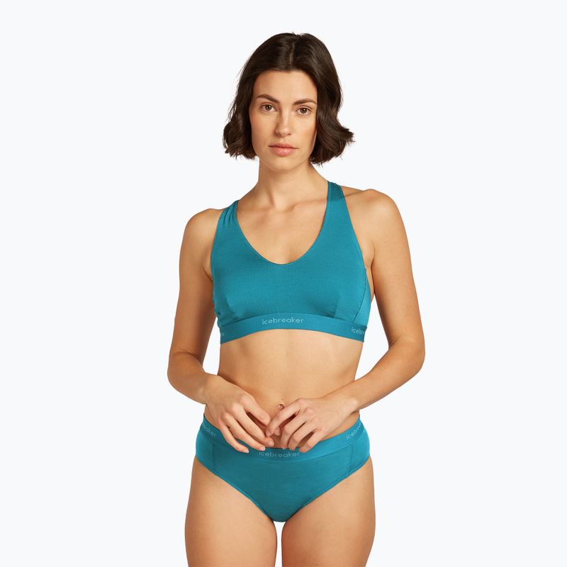 Sportovní podprsenka Icebreaker Merino 125 Cool-Lite Sprite Racerback topaz 2