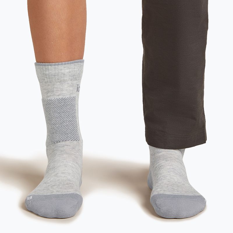 Icebreaker dámské ponožky Merino Hike+ Medium Crew blizzard heather/alloy 4
