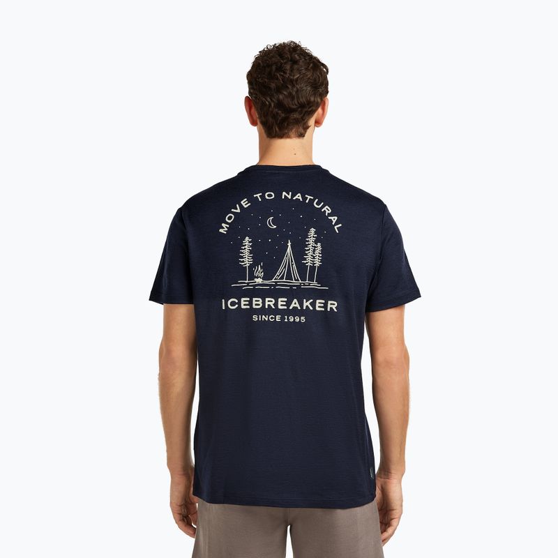 Pánské tričko icebreaker Merino 150 Tech Lite Peaceful Pass Tee midnight navy 3