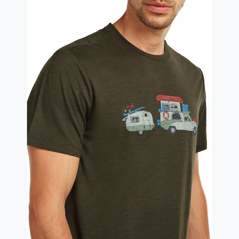 Pánské tričko icebreaker Merino 150 Tech Lite Transportage Tee dark loden 5