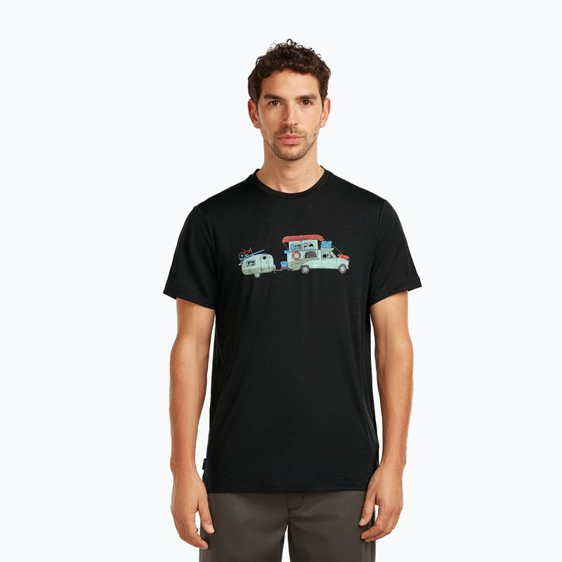 Pánské tričko icebreaker Merino 150 Tech Lite Transportage Tee black