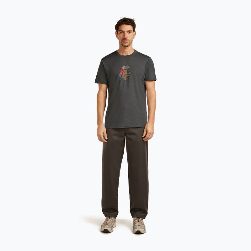 Pánské tričko icebreaker Merino 150 Tech Lite Bear Catch Tee obsidian 2