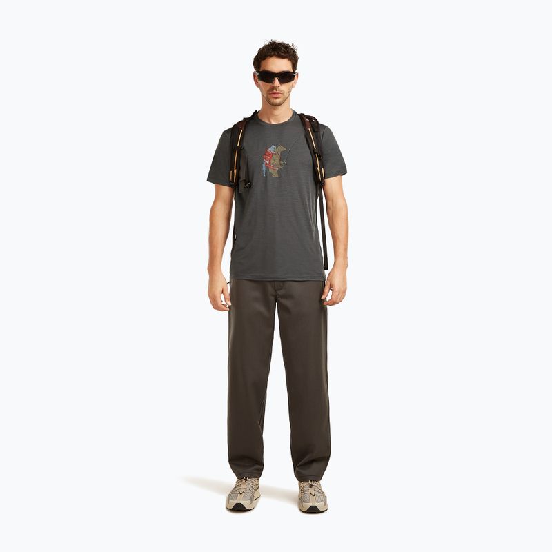 Pánské tričko icebreaker Merino 150 Tech Lite Bear Catch Tee obsidian 4