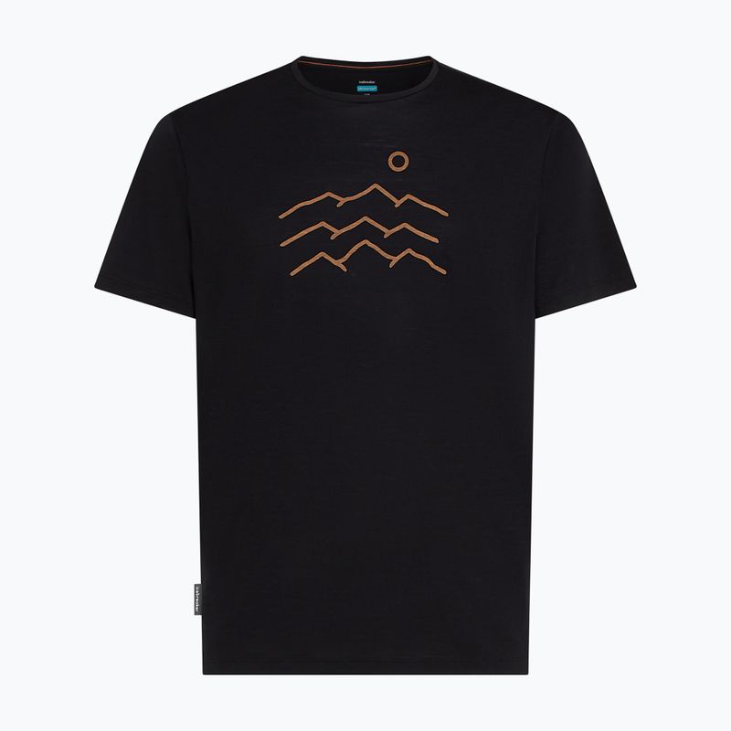 Pánské tričko icebreaker Merino 125 Cool-Lite Sphere Tee Across The Peaks black 7