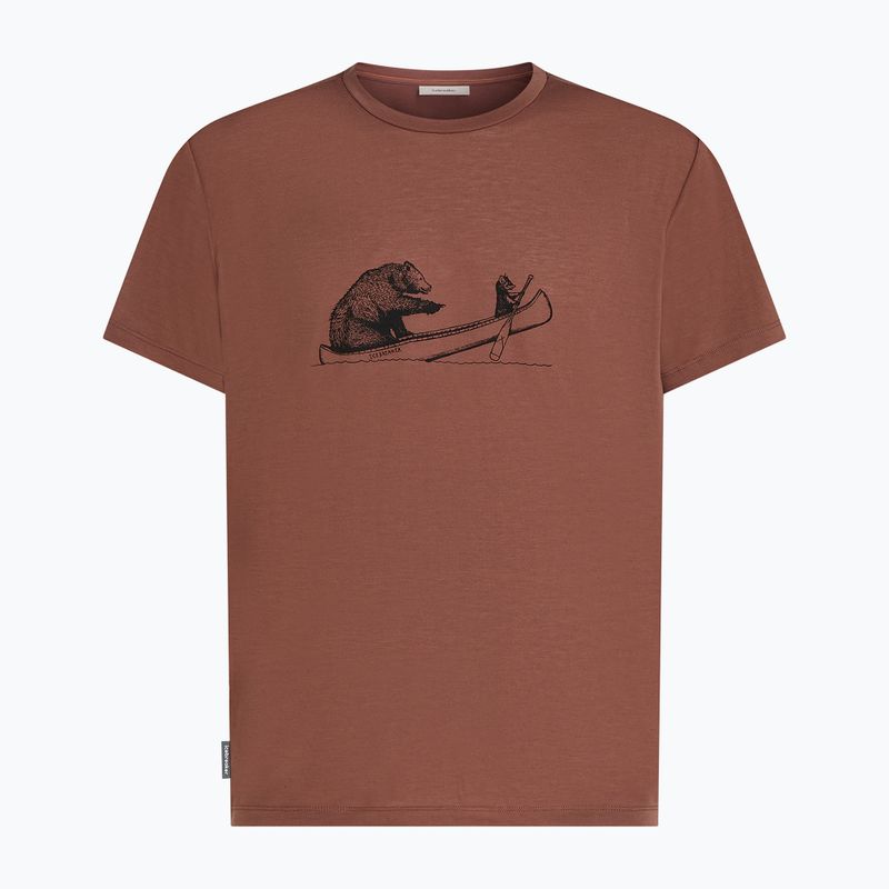 Pánské tričko icebreaker Merino Core Canoe Companions carob 7