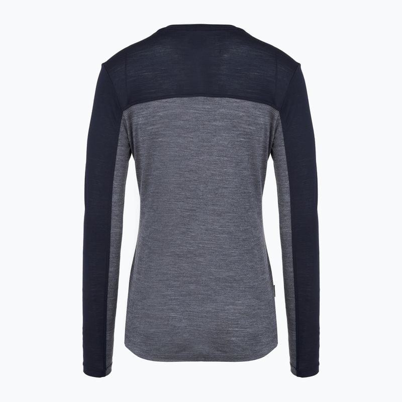 Dámské tričko Longsleeve icebreaker Merino 125 Cool-Lite Sphere Tee CB midnnavy hthr/midnnavy/cb 2