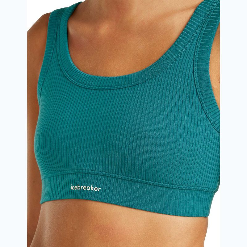 Termo podprsenka icebreaker Merino Rib Lotus tidal teal 4