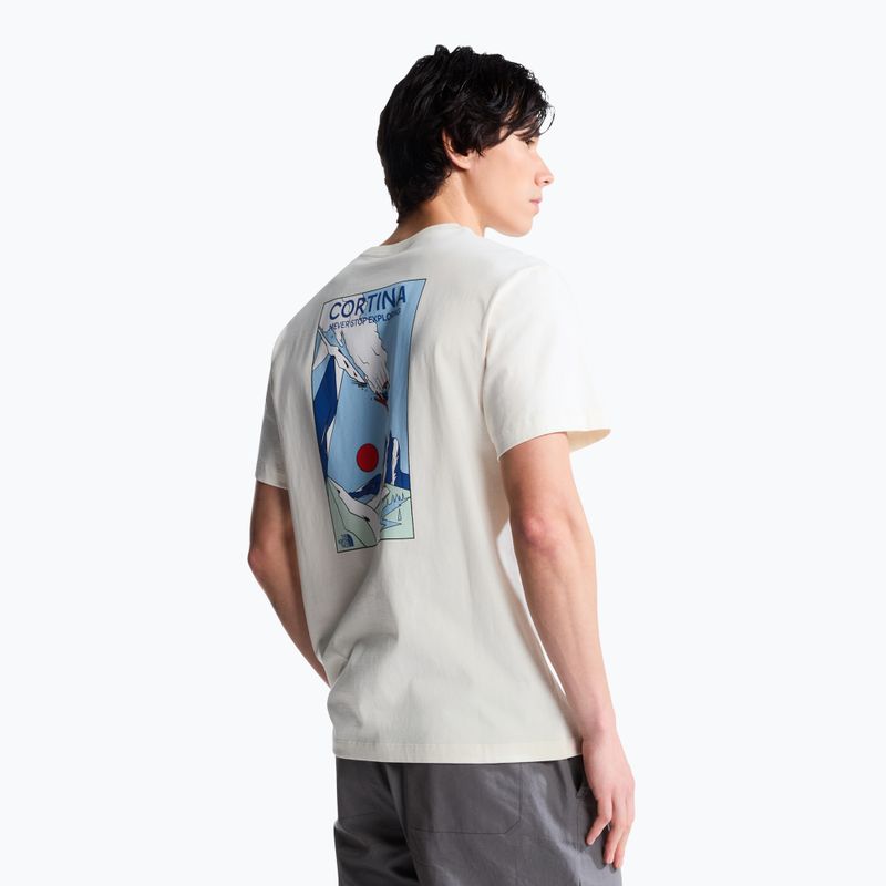 Pánské trekové tričko The North Face Mountain Celebration Regular white dune 3