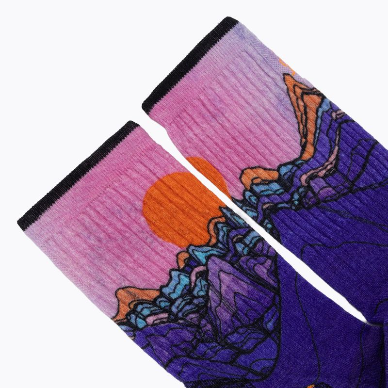 Dámské ponožky Smartwool Hike Mountain Sunrise Print Crew deep navy 3