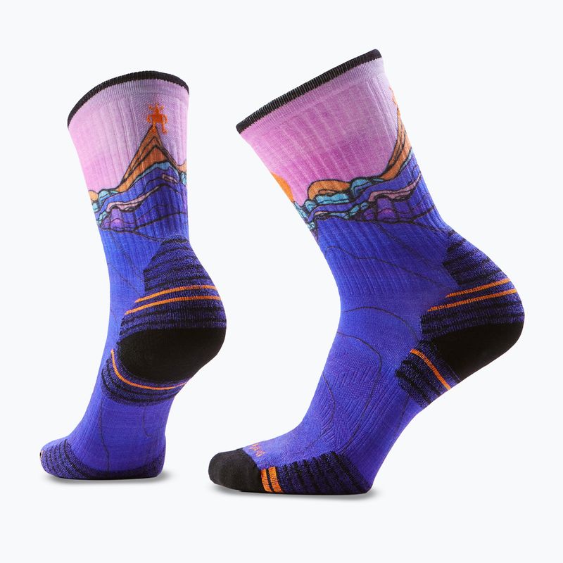 Dámské ponožky Smartwool Hike Mountain Sunrise Print Crew deep navy 6