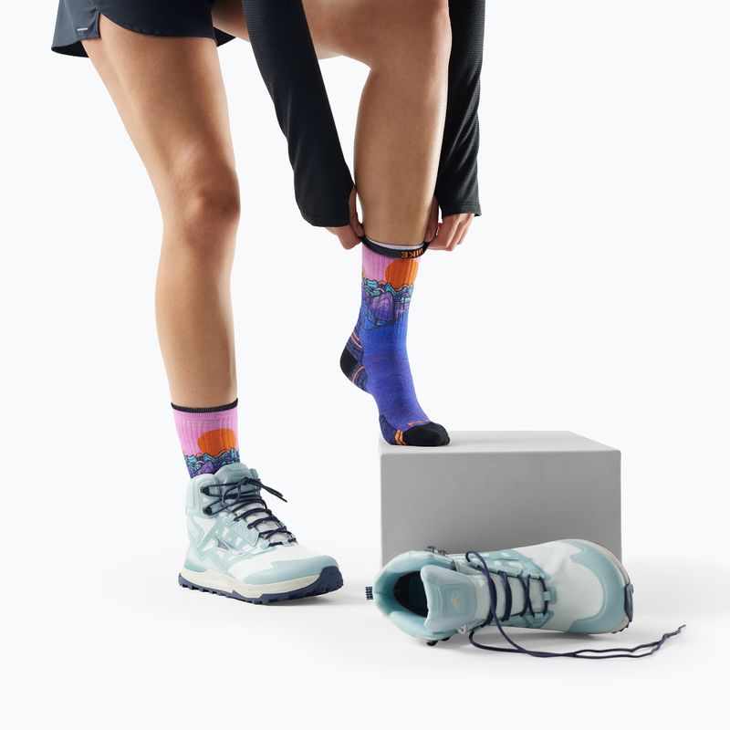 Dámské ponožky Smartwool Hike Mountain Sunrise Print Crew deep navy 7