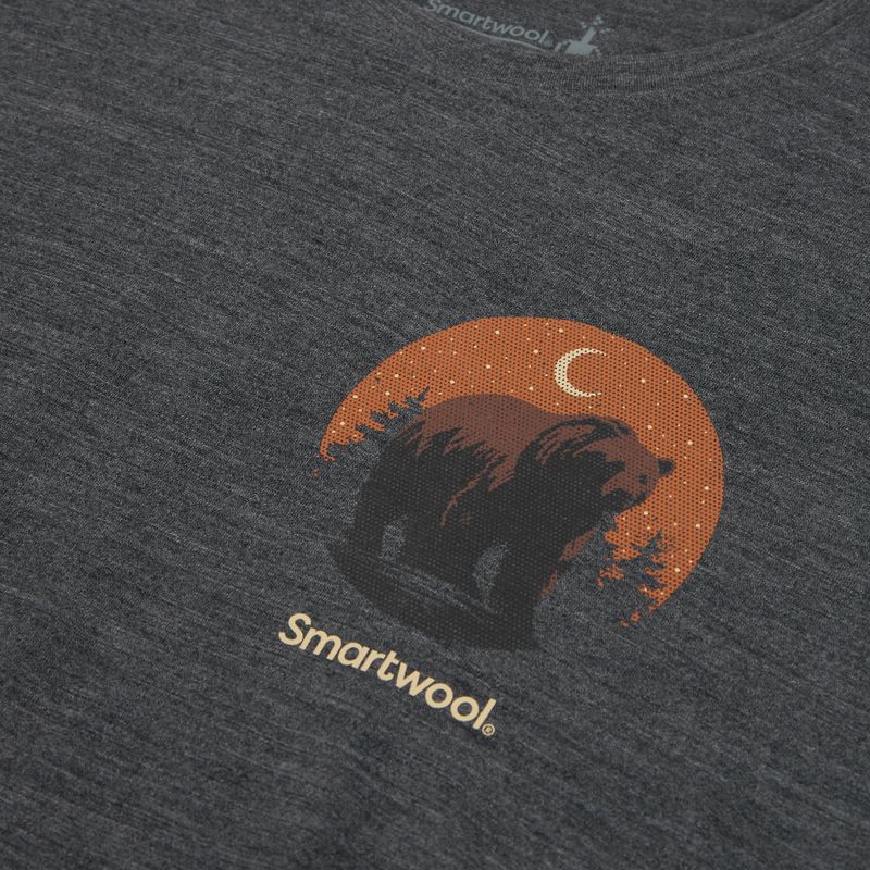 Pánské tričko Smartwool Lunar Bear Active SS Graphic Tee charcoal heather 3