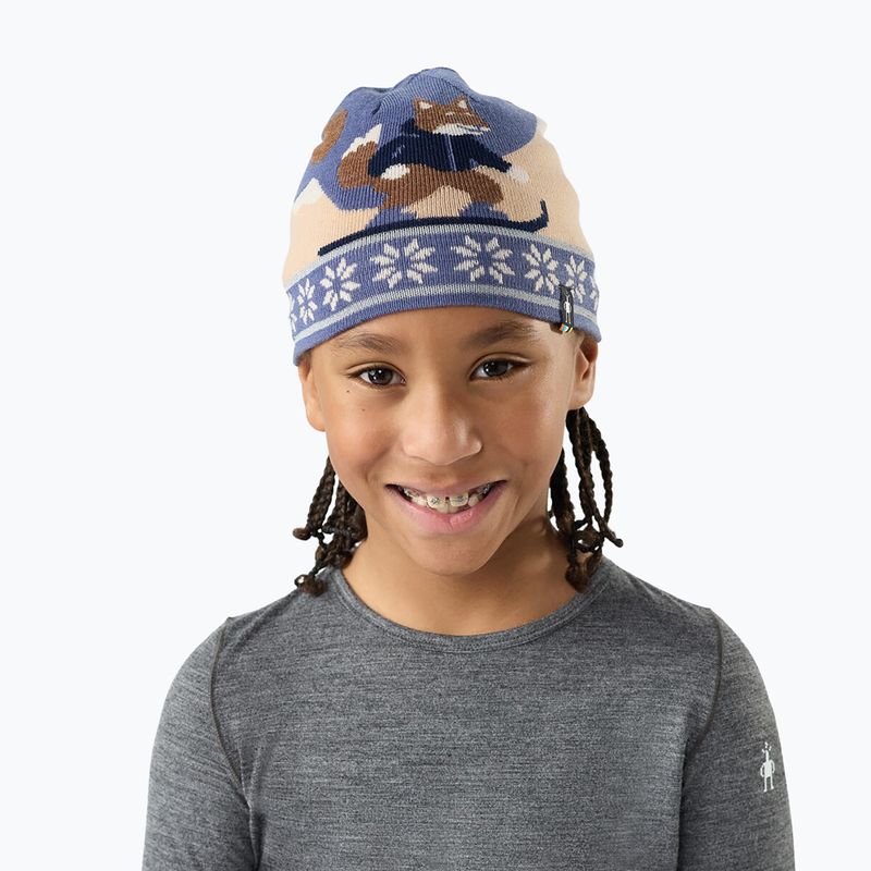 Dětská zimní čepice Smartwool Reversible Art Beanie nightfall blue 2
