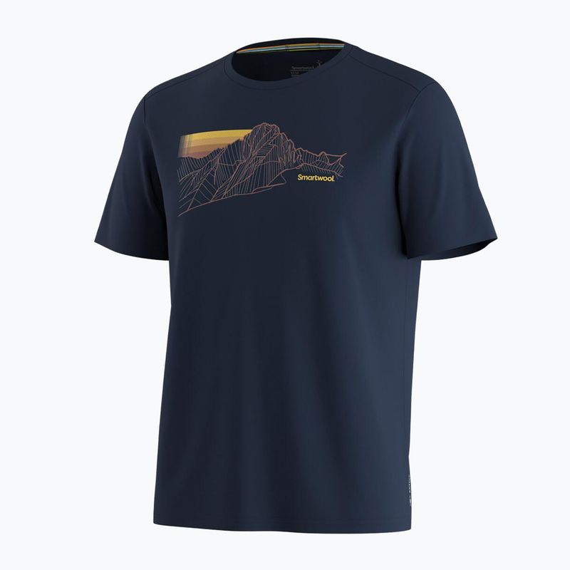 Pánské tričko na lezení Smartwool Alpine Trace Active Graphic Tee SS deep navy 3