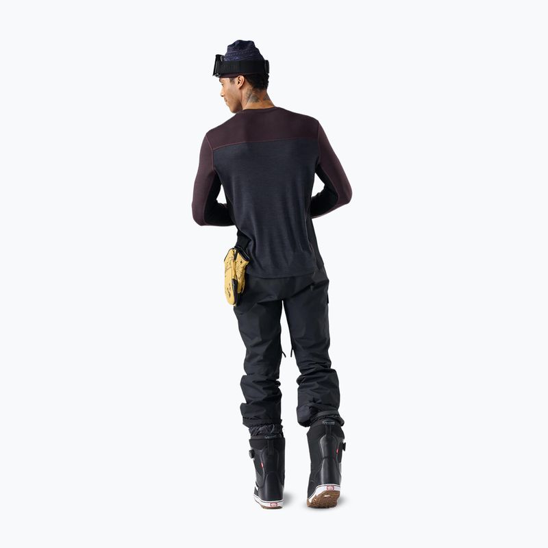 Pánská termo mikina Smartwool Classic Thermal Merino Base Layer Colorblock Crew Boxed mink/charcoal 2