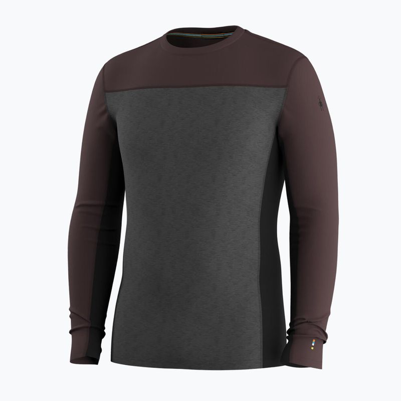 Pánská termo mikina Smartwool Classic Thermal Merino Base Layer Colorblock Crew Boxed mink/charcoal 3