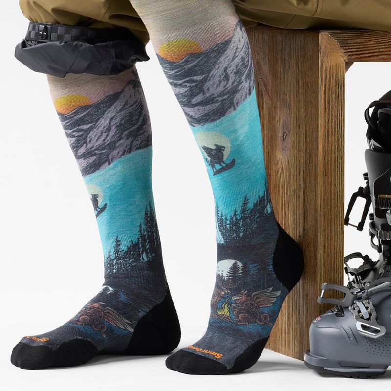Lyžařské ponožky Smartwool Ski Targeted Cushion Winter Phase Print OTC purple dawn 2