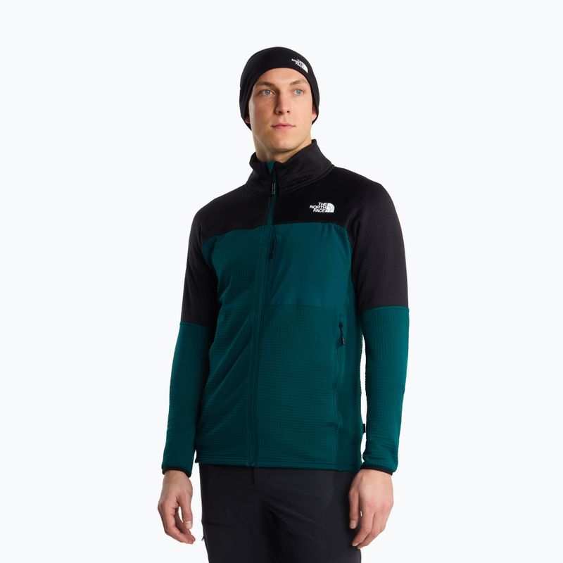 Pánská trekingová mikina The North Face Polartec Powergrid Stormgap pacific teal/tnf black