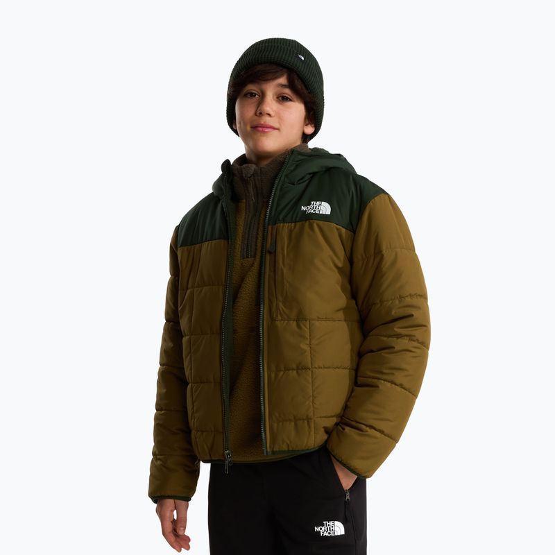 Dětská zateplená bunda The North Face Reversible Shasta FZ Hooded caraway seed/bo 4