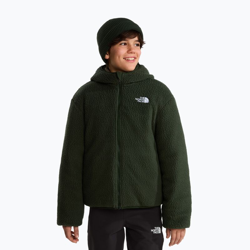 Dětská zateplená bunda The North Face Reversible Shasta FZ Hooded caraway seed/bo 5